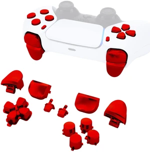 eXtremeRate Replacement D-pad R1 L1 R2 L2 Triggers Share Options Face Buttons, Chrome Red Full Set Buttons Compatible with ps5 Controller BDM-010 BDM-020 eXtremeRate Replacement D-pad R1 L1 R2 L2 Triggers Share Options Face Buttons, Chrome Red Full Set Buttons Compatible with ps5 Controller BDM-010 BDM-020