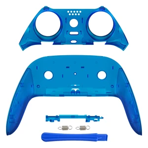 eXtremeRate Top Bottom Decorative Trim Shell Compatible with ps5 Edge Controller DIY Replacement Front Back Clip Shell, Custom Clear Blue Plates Cover Compatible with ps5 Edge Controller eXtremeRate Top Bottom Decorative Trim Shell Compatible with ps5 Edge Controller DIY Replacement Front Back Clip Shell, Custom Clear Blue Plates Cover Compatible with ps5 Edge Controller