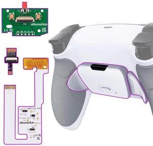 eXtremeRate White Rubberized Grip Programable Rise V4 Remap Kit for PS5 Controller BDM-030 040 050 060, Upgrade Board Redesigned Bottom Shell Back Buttons for PS5 Controller - NO Controller eXtremeRate White Rubberized Grip Programable Rise V4 Remap Kit for PS5 Controller BDM-030 040 050 060, Upgrade Board Redesigned Bottom Shell Back Buttons for PS5 Controller - NO Controller