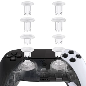 eXtremeRate ThumbsGear V3 Interchangeable Ergonomic Thumbsticks for PS5 Controller, Replacement Analog Thumb Sticks for PS4 Controller - 4 Height Adjustable Convex & Concave Grip Joysticks - Clear eXtremeRate ThumbsGear V3 Interchangeable Ergonomic Thumbsticks for PS5 Controller, Replacement Analog Thumb Sticks for PS4 Controller - 4 Height Adjustable Convex & Concave Grip Joysticks - Clear