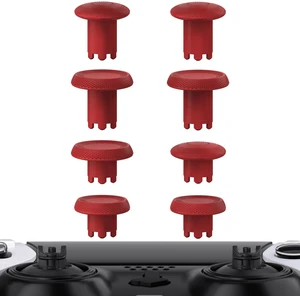 eXtremeRate ThumbsGear Interchangeable Thumbsticks for PS5 Edge Controller, Replacement Carmine Red Analog Thumb Sticks Caps for PS5 Edge Controller - 4 Heights 3 Surfaces Grips - NO Thumbstick Base eXtremeRate ThumbsGear Interchangeable Thumbsticks for PS5 Edge Controller, Replacement Carmine Red Analog Thumb Sticks Caps for PS5 Edge Controller - 4 Heights 3 Surfaces Grips - NO Thumbstick Base