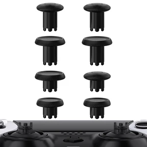 eXtremeRate ThumbsGear Interchangeable Thumbsticks for PS5 Edge Controller, Replacement Black Analog Thumb Sticks Caps for PS5 Edge Controller - 4 Heights 3 Surfaces Grips - Without Thumbstick Base eXtremeRate ThumbsGear Interchangeable Thumbsticks for PS5 Edge Controller, Replacement Black Analog Thumb Sticks Caps for PS5 Edge Controller - 4 Heights 3 Surfaces Grips - Without Thumbstick Base