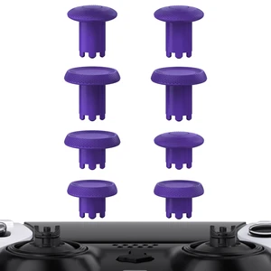 eXtremeRate ThumbsGear Interchangeable Thumbsticks for PS5 Edge Controller, Replacement Purple Analog Thumb Sticks Caps for PS5 Edge Controller - 4 Heights 3 Surfaces Grips - Without Thumbstick Base eXtremeRate ThumbsGear Interchangeable Thumbsticks for PS5 Edge Controller, Replacement Purple Analog Thumb Sticks Caps for PS5 Edge Controller - 4 Heights 3 Surfaces Grips - Without Thumbstick Base