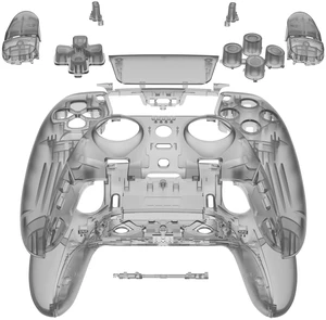 eXtremeRate Full Set Shell with Buttons Touchpad Compatible with ps5 Edge Controller, Clear Black Custom Replacement Decorative Trim Shell Front Back Plates Compatible with ps5 Edge Controller eXtremeRate Full Set Shell with Buttons Touchpad Compatible with ps5 Edge Controller, Clear Black Custom Replacement Decorative Trim Shell Front Back Plates Compatible with ps5 Edge Controller