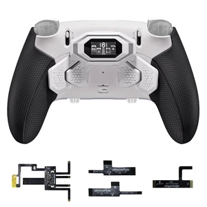 eXtremeRate BEYOND Back Paddles Kit for PS5 Edge Controller, OLED Display, Redesigned Ergonomic Rubberized Grips Bottom Shell, Remappable 4 Back Buttons Set for PS5 Edge Controller - White & Black eXtremeRate BEYOND Back Paddles Kit for PS5 Edge Controller, OLED Display, Redesigned Ergonomic Rubberized Grips Bottom Shell, Remappable 4 Back Buttons Set for PS5 Edge Controller - White & Black