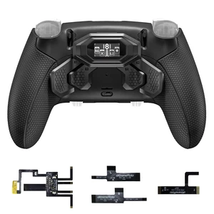 eXtremeRate BEYOND Back Paddles Kit for PS5 Edge Controller, OLED Display, Redesigned Ergonomic Rubberized Grips Bottom Shell, Remappable 4 Back Buttons Attachment for PS5 Edge Controller - Black eXtremeRate BEYOND Back Paddles Kit for PS5 Edge Controller, OLED Display, Redesigned Ergonomic Rubberized Grips Bottom Shell, Remappable 4 Back Buttons Attachment for PS5 Edge Controller - Black