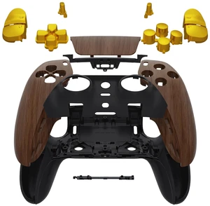 eXtremeRate Full Set Shell with Buttons Touchpad Cover Compatible with ps5 Edge Controller, Wood Grain & Black Replacement Decorative Trim Shell Front Back Plates Compatible with ps5 Edge Controller eXtremeRate Full Set Shell with Buttons Touchpad Cover Compatible with ps5 Edge Controller, Wood Grain & Black Replacement Decorative Trim Shell Front Back Plates Compatible with ps5 Edge Controller