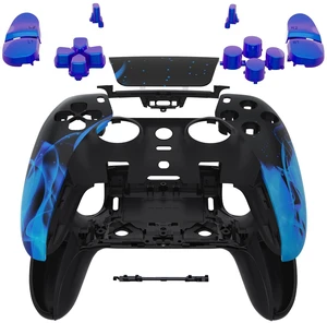 eXtremeRate Full Set Shell with Buttons Touchpad Cover Compatible with ps5 Edge Controller, Blue Flame Replacement Decorative Trim Shell Front Back Plates Compatible with ps5 Edge Controller eXtremeRate Full Set Shell with Buttons Touchpad Cover Compatible with ps5 Edge Controller, Blue Flame Replacement Decorative Trim Shell Front Back Plates Compatible with ps5 Edge Controller