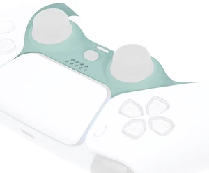 eXtremeRate Replacement Decorative Trim Shell Compatible with p s 5 Controller DIY Clip Shell, Custom Plates Cover with Accent Rings - Light Cyan eXtremeRate Replacement Decorative Trim Shell Compatible with p s 5 Controller DIY Clip Shell, Custom Plates Cover with Accent Rings - Light Cyan