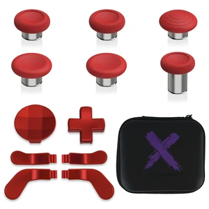 eXtremeRate 13 in 1 Component Pack Kit for Xbox Elite Series 2 Controller, 6 Metal Thumbsticks & Tool, 2 D-Pads, 4 Paddles for Xbox Elite Series 2 Core Controller - Scarlet Red & Metallic Silver eXtremeRate 13 in 1 Component Pack Kit for Xbox Elite Series 2 Controller, 6 Metal Thumbsticks & Tool, 2 D-Pads, 4 Paddles for Xbox Elite Series 2 Core Controller - Scarlet Red & Metallic Silver