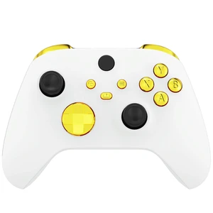 eXtremeRate Replacement Buttons for Xbox Core Wireless Controller, Chrome Gold Glossy Custom LB RB LT RT Bumpers Trigers Dpad ABXY Start Back Sync Share Keys Parts for Xbox Series X & S Controller eXtremeRate Replacement Buttons for Xbox Core Wireless Controller, Chrome Gold Glossy Custom LB RB LT RT Bumpers Trigers Dpad ABXY Start Back Sync Share Keys Parts for Xbox Series X & S Controller