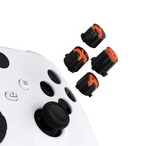 eXtremeRate ABXY Buttons for Xbox Series X & S Controller, Three-Tone Black & Clear with Orange Classic Symbols Action Keys Replacement Buttons for Xbox One S/X, Elite Series 2 & 1 Wireless Controller eXtremeRate ABXY Buttons for Xbox Series X & S Controller, Three-Tone Black & Clear with Orange Classic Symbols Action Keys Replacement Buttons for Xbox One S/X, Elite Series 2 & 1 Wireless Controller