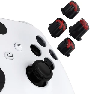 eXtremeRate ABXY Buttons for Xbox Series X & S Controller, Three-Tone Black & Clear with Carmine Red Classic Symbols Replacement Action Buttons for Xbox One S/X, Elite Series 2 & 1 Wireless Controller eXtremeRate ABXY Buttons for Xbox Series X & S Controller, Three-Tone Black & Clear with Carmine Red Classic Symbols Replacement Action Buttons for Xbox One S/X, Elite Series 2 & 1 Wireless Controller
