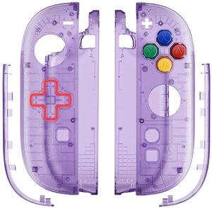 eXtremeRate Replacement Shell (D-Pad Version) with Buttons for Joycon 2, Housing Faceplate Case + Decorative Strips + ABXY Dpad for Nintendo Switch 2 Controller - Essence Version - Clear Atomic Purple eXtremeRate Replacement Shell (D-Pad Version) with Buttons for Joycon 2, Housing Faceplate Case + Decorative Strips + ABXY Dpad for Nintendo Switch 2 Controller - Essence Version - Clear Atomic Purple