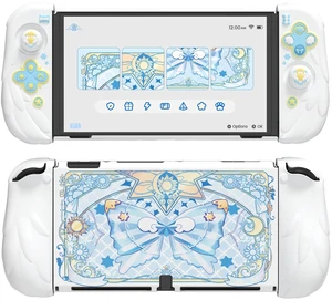 PlayVital Magic Wings Protective Case for Nintendo Switch OLED, White | Extra Stand, Thumb Grips, Dockable, PC Hard Shell Case, Split Silicone Grip Cover, Scracth-Resistant, Shock-Absorption, Cute PlayVital Magic Wings Protective Case for Nintendo Switch OLED, White | Extra Stand, Thumb Grips, Dockable, PC Hard Shell Case, Split Silicone Grip Cover, Scracth-Resistant, Shock-Absorption, Cute