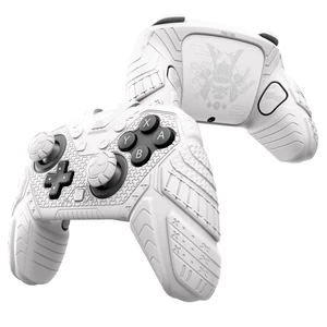 PlayVital for Nintendo Switch 2 Pro Controller Skin Cover Samurai Armor Edition Silicone Case for Switch 2 Pro Controller with Back Button Caps & Thumb Grip & Sticker, Shockproof - White PlayVital for Nintendo Switch 2 Pro Controller Skin Cover Samurai Armor Edition Silicone Case for Switch 2 Pro Controller with Back Button Caps & Thumb Grip & Sticker, Shockproof - White