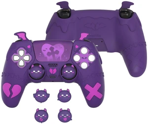 PlayVital Gothic Imp Series Cute Silicone Case for ps5 Controller with 4 Thumb Grips and 6 Stickers, Anti-Slip Silicone Skin Cover, Compatible with ps5 Charging Station, Purple PlayVital Gothic Imp Series Cute Silicone Case for ps5 Controller with 4 Thumb Grips and 6 Stickers, Anti-Slip Silicone Skin Cover, Compatible with ps5 Charging Station, Purple