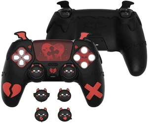 PlayVital Gothic Imp Series Cute Silicone Case for ps5 Controller with 4 Thumb Grips and 6 Stickers, Anti-Slip Silicone Skin Cover, Compatible with ps5 Charging Station, Black PlayVital Gothic Imp Series Cute Silicone Case for ps5 Controller with 4 Thumb Grips and 6 Stickers, Anti-Slip Silicone Skin Cover, Compatible with ps5 Charging Station, Black