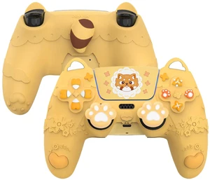 PlayVital for PS5 Controller Skin Cover - Cute Spring Lesser Panda Silicone Case for PS5 Controller with Thumbstick Caps & Sticker - Full Protection, Anti-Slip, Charging Dock Compatible - Warm Yellow PlayVital for PS5 Controller Skin Cover - Cute Spring Lesser Panda Silicone Case for PS5 Controller with Thumbstick Caps & Sticker - Full Protection, Anti-Slip, Charging Dock Compatible - Warm Yellow