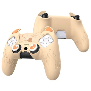 PlayVital Halloween Cute Demon Controller Silicone Case for ps5, Kawaii Controller Cover Gamepad Skin Protector for ps5 with Touch Pad Sticker & Thumb Grip Caps - Orange PlayVital Halloween Cute Demon Controller Silicone Case for ps5, Kawaii Controller Cover Gamepad Skin Protector for ps5 with Touch Pad Sticker & Thumb Grip Caps - Orange