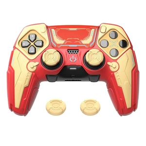 PlayVital for ps5 Edge Controller Silicone Cover Skin - Stellar Mecha Anti-slip Grip Protector for ps5 Edge Controller with Joystick Cap & Sticker, Shockproof Case - Crimson Red & Iron Yellow PlayVital for ps5 Edge Controller Silicone Cover Skin - Stellar Mecha Anti-slip Grip Protector for ps5 Edge Controller with Joystick Cap & Sticker, Shockproof Case - Crimson Red & Iron Yellow