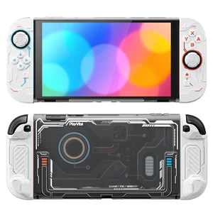 PlayVital Protective Case for Nintendo Switch 2, Stellar Mecha Ergonomic Anti-slip Silicone Grip Cover, Dockable Hard Case Shell for Switch 2 with Joystick Cap & Sticker - White PlayVital Protective Case for Nintendo Switch 2, Stellar Mecha Ergonomic Anti-slip Silicone Grip Cover, Dockable Hard Case Shell for Switch 2 with Joystick Cap & Sticker - White