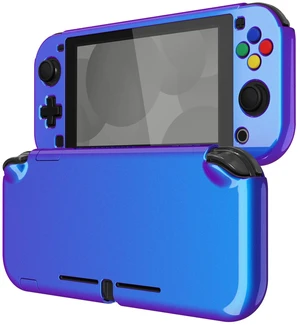 PlayVital Glossy Chameleon Purple Blue Protective Case for Nintendo Switch Lite, Hard Cover Protector for Nintendo Switch Lite - 1 x Black Border Tempered Glass Screen Protector Included PlayVital Glossy Chameleon Purple Blue Protective Case for Nintendo Switch Lite, Hard Cover Protector for Nintendo Switch Lite - 1 x Black Border Tempered Glass Screen Protector Included