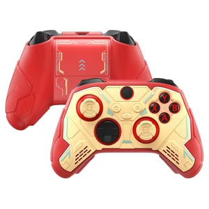playvital Stellar Mecha Silicone Cover Skin for Xbox Series X/S Controller, Anti-slip Grip Protector with Thumb Grips & Sticker for Xbox Core Wireless Controller - Crimson Red & Iron Yellow playvital Stellar Mecha Silicone Cover Skin for Xbox Series X/S Controller, Anti-slip Grip Protector with Thumb Grips & Sticker for Xbox Core Wireless Controller - Crimson Red & Iron Yellow