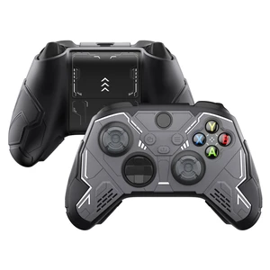 playvital Stellar Mecha Silicone Cover Skin for Xbox Series X/S Controller, Anti-slip Grip Protector with Thumb Grips & Sticker for Xbox Core Wireless Controller - Black & Gunmetal Gray playvital Stellar Mecha Silicone Cover Skin for Xbox Series X/S Controller, Anti-slip Grip Protector with Thumb Grips & Sticker for Xbox Core Wireless Controller - Black & Gunmetal Gray