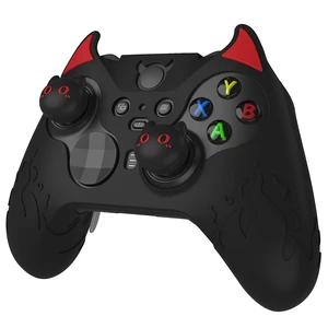 PlayVital Cute Demon Silicone Case Cover for Xbox Elite Wireless Controller Series 2, Kawaii Anti-Slip Shockproof Controller Skin Grip for Xbox Elite Series 2 Core with Thumb Grip Caps - Black PlayVital Cute Demon Silicone Case Cover for Xbox Elite Wireless Controller Series 2, Kawaii Anti-Slip Shockproof Controller Skin Grip for Xbox Elite Series 2 Core with Thumb Grip Caps - Black