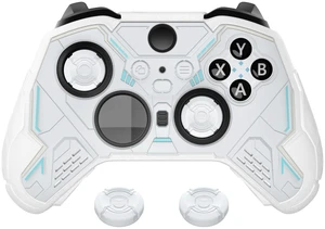 PlayVital Stellar Mecha Silicone Cover Skin for Xbox Elite Series 2 & Elite Series 2 Core, Non-Slip Grip Protector for Xbox Elite 2 with Thumb Grips & Stickers, Warm White & Snow White PlayVital Stellar Mecha Silicone Cover Skin for Xbox Elite Series 2 & Elite Series 2 Core, Non-Slip Grip Protector for Xbox Elite 2 with Thumb Grips & Stickers, Warm White & Snow White