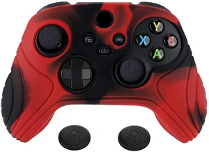 PlayVital Samurai Edition Anti-Slip Controller Grip Silicone Skin for Xbox Core Controller, Ergonomic Protective Case Cover for Xbox Series S/X w/Thumb Grips - Red & Black PlayVital Samurai Edition Anti-Slip Controller Grip Silicone Skin for Xbox Core Controller, Ergonomic Protective Case Cover for Xbox Series S/X w/Thumb Grips - Red & Black