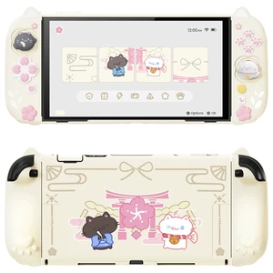 PlayVital Cherry Blossoms Kitten Protective Case for Nintendo Switch 2 with Stand | Cute Cat Ear & Paw Silicone Grips, Dockable Hard Shell, 2 Joystick Caps | Full-Body Protection Cover, Antique Yellow PlayVital Cherry Blossoms Kitten Protective Case for Nintendo Switch 2 with Stand | Cute Cat Ear & Paw Silicone Grips, Dockable Hard Shell, 2 Joystick Caps | Full-Body Protection Cover, Antique Yellow