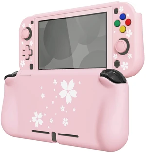 PlayVital ZealProtect Protective Case for Nintendo Switch Lite, Hard Shell Ergonomic Grip Cover for Nintendo Switch Lite w/Screen Protector & Thumb Grip Caps & Button Caps - Cherry Blossoms Petals PlayVital ZealProtect Protective Case for Nintendo Switch Lite, Hard Shell Ergonomic Grip Cover for Nintendo Switch Lite w/Screen Protector & Thumb Grip Caps & Button Caps - Cherry Blossoms Petals