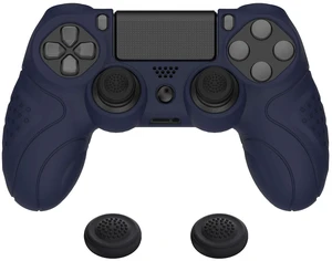 PlayVital Guardian Edition Midnight Blue Soft Anti-Slip Controller Silicone Case Cover for ps4, Rubber Protector Skins with Joystick Caps for ps4 Slim for ps4 Pro Controller PlayVital Guardian Edition Midnight Blue Soft Anti-Slip Controller Silicone Case Cover for ps4, Rubber Protector Skins with Joystick Caps for ps4 Slim for ps4 Pro Controller