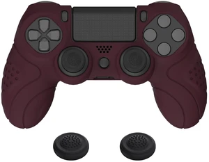 PlayVital Guardian Edition Wine Red Ergonomic Soft Anti-Slip Controller Silicone Case Cover for ps4, Rubber Protector Skin with Joystick Caps for ps4 Slim/Pro Controller PlayVital Guardian Edition Wine Red Ergonomic Soft Anti-Slip Controller Silicone Case Cover for ps4, Rubber Protector Skin with Joystick Caps for ps4 Slim/Pro Controller