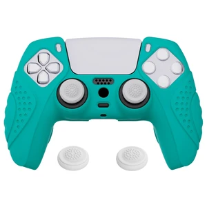 PlayVital Guardian Edition Blue Ergonomic Soft Anti-Slip Controller Silicone Case Cover for ps5, Rubber Protector Skins with Black Joystick Caps for ps5 Controller PlayVital Guardian Edition Blue Ergonomic Soft Anti-Slip Controller Silicone Case Cover for ps5, Rubber Protector Skins with Black Joystick Caps for ps5 Controller