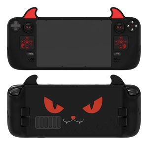 PlayVital Cute Demon Protective Case for Steam Deck LCD & OLED, Kawaii Anti-Slip Protector for Steam Deck OLED with Thumb Grip Caps & Trackpads Stickers & Back Button Enhancement Set - Black PlayVital Cute Demon Protective Case for Steam Deck LCD & OLED, Kawaii Anti-Slip Protector for Steam Deck OLED with Thumb Grip Caps & Trackpads Stickers & Back Button Enhancement Set - Black