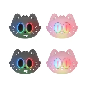 PlayVital Cute Universal Illuminated LED Thumbstick Grips for ps5, for ps4, Joystick Caps for Xbox Series X|S, for Xbox One, Switch Pro Controllers, Joystick Protection - Moonlight Cat PlayVital Cute Universal Illuminated LED Thumbstick Grips for ps5, for ps4, Joystick Caps for Xbox Series X|S, for Xbox One, Switch Pro Controllers, Joystick Protection - Moonlight Cat