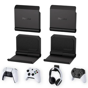 PlayVital 4 Pack FOLD Controller Holder Wall Mount for ps5 ps4 Xbox Switch 2 Pro Headset, Universal Gaming Acessories Controller Organizer Headphone Stand - Foldable Anti-slip Strong Adhesive, Black PlayVital 4 Pack FOLD Controller Holder Wall Mount for ps5 ps4 Xbox Switch 2 Pro Headset, Universal Gaming Acessories Controller Organizer Headphone Stand - Foldable Anti-slip Strong Adhesive, Black
