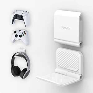 PlayVital FOLD Controller Holder Wall for ps5 ps4 Xbox Switch 2 Pro Headset, 2 Pack Universal Storage Organizer Gaming Controller Stand Headphone Mount - Foldable Anti-slip Adhesive Removable, White PlayVital FOLD Controller Holder Wall for ps5 ps4 Xbox Switch 2 Pro Headset, 2 Pack Universal Storage Organizer Gaming Controller Stand Headphone Mount - Foldable Anti-slip Adhesive Removable, White