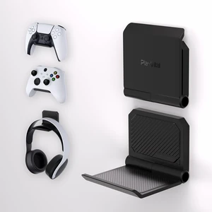 PlayVital FOLD Controller Holder Wall for ps5 ps4 Xbox Switch 2 Pro Headset, 2 Pack Universal Storage Organizer Gaming Controller Stand Headphone Mount - Foldable Anti-slip Adhesive Removable, Black PlayVital FOLD Controller Holder Wall for ps5 ps4 Xbox Switch 2 Pro Headset, 2 Pack Universal Storage Organizer Gaming Controller Stand Headphone Mount - Foldable Anti-slip Adhesive Removable, Black