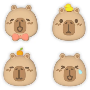 PlayVital Thumb Grips for Nintendo Switch 2 | Kawaii Silicone Joystick Caps (4-Pack) - Cute Accessories Animal Design Thumbstick Covers for Joycon 2 - Capybara Moods PlayVital Thumb Grips for Nintendo Switch 2 | Kawaii Silicone Joystick Caps (4-Pack) - Cute Accessories Animal Design Thumbstick Covers for Joycon 2 - Capybara Moods
