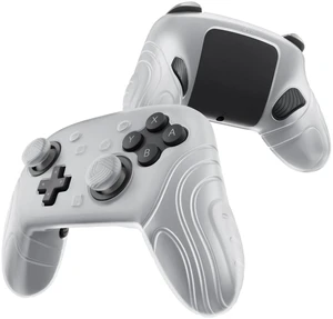 PlayVital for Nintendo Switch 2 Pro Controller Silicone Cover Samurai Edition Protective Skin Case for Switch 2 Pro Controller with Back Button Caps & Thumb Grips, Shockproof - Clear White PlayVital for Nintendo Switch 2 Pro Controller Silicone Cover Samurai Edition Protective Skin Case for Switch 2 Pro Controller with Back Button Caps & Thumb Grips, Shockproof - Clear White