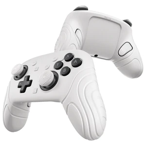 playvital for Nintendo Switch 2 Pro Controller Silicone Cover Samurai Edition Protective Skin Case for Switch 2 Pro Controller with Back Button Caps & Thumb Grips & Stickers, Shockproof - White playvital for Nintendo Switch 2 Pro Controller Silicone Cover Samurai Edition Protective Skin Case for Switch 2 Pro Controller with Back Button Caps & Thumb Grips & Stickers, Shockproof - White