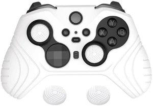PlayVital Samurai Edition Anti Slip Silicone Case Cover for Xbox Elite Wireless Controller Series 2 Core, Ergonomic Soft Rubber Skin Protector for Xbox Elite Series 2 with Thumb Grip Caps - White PlayVital Samurai Edition Anti Slip Silicone Case Cover for Xbox Elite Wireless Controller Series 2 Core, Ergonomic Soft Rubber Skin Protector for Xbox Elite Series 2 with Thumb Grip Caps - White