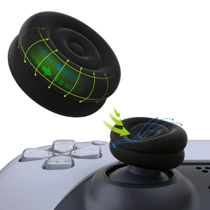 PlayVital Thumbs Cushion Caps Thumb Grips for ps5, for ps4, Thumbstick Grip Cover for Xbox Series X/S, Thumb Grip Caps for Xbox One, Elite Series 2, for Switch Pro Controller - Black PlayVital Thumbs Cushion Caps Thumb Grips for ps5, for ps4, Thumbstick Grip Cover for Xbox Series X/S, Thumb Grip Caps for Xbox One, Elite Series 2, for Switch Pro Controller - Black