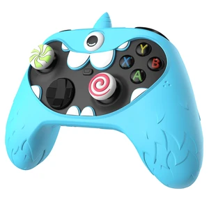 PlayVital MonoEye Monster Controller Skin for Xbox Series X/S - Cute Anti-Slip Silicone Cover Case with 4 Candy Thumb Grip Caps & Stickers, Full Protection Set, Blue PlayVital MonoEye Monster Controller Skin for Xbox Series X/S - Cute Anti-Slip Silicone Cover Case with 4 Candy Thumb Grip Caps & Stickers, Full Protection Set, Blue
