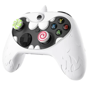 PlayVital MonoEye Monster Controller Skin for Xbox Series X/S - Cute Anti-Slip Silicone Cover Case with 4 Candy Thumb Grip Caps & Stickers, Full Protection Set, White PlayVital MonoEye Monster Controller Skin for Xbox Series X/S - Cute Anti-Slip Silicone Cover Case with 4 Candy Thumb Grip Caps & Stickers, Full Protection Set, White