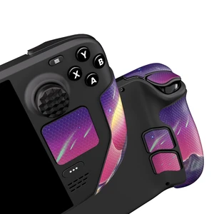 PlayVital Professional Textured Soft Rubber Pads Handle Grips for Steam Deck LCD & OLED, Trackpads Skin Grip Enhancement Back Button Protective Stickers Set with Thumb Grip Caps - The Cyber Moon PlayVital Professional Textured Soft Rubber Pads Handle Grips for Steam Deck LCD & OLED, Trackpads Skin Grip Enhancement Back Button Protective Stickers Set with Thumb Grip Caps - The Cyber Moon
